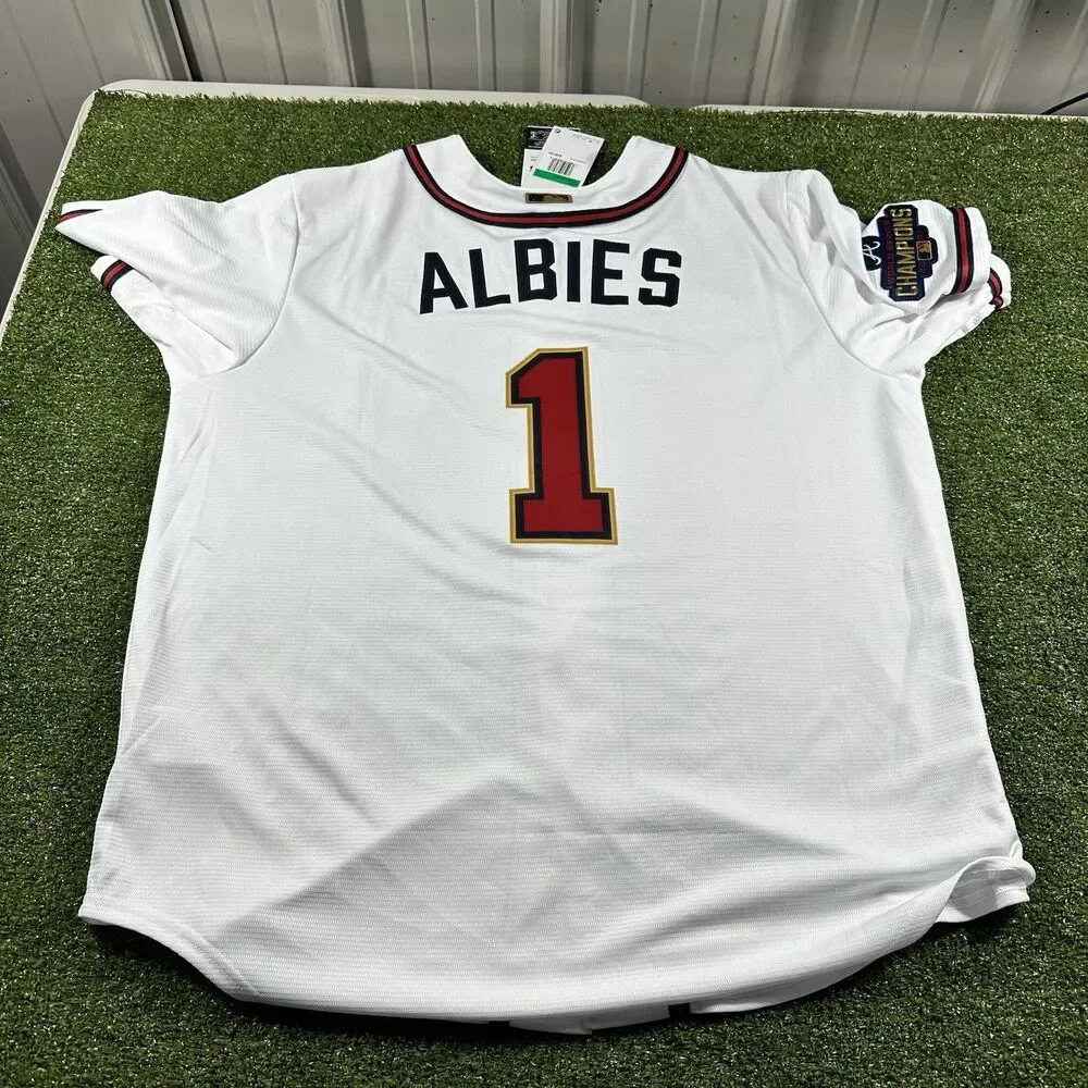 Nike Atlanta Braves Ozzie Albies 2021 World Series Jersey Men’s Sz XL